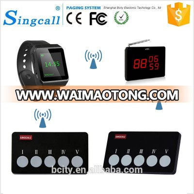 Best Quality Wireless Calling System With Five Call Button For Restaurant And Bank